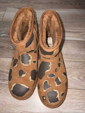 UGG Chestnut Brown Leopard Print Mini Booties